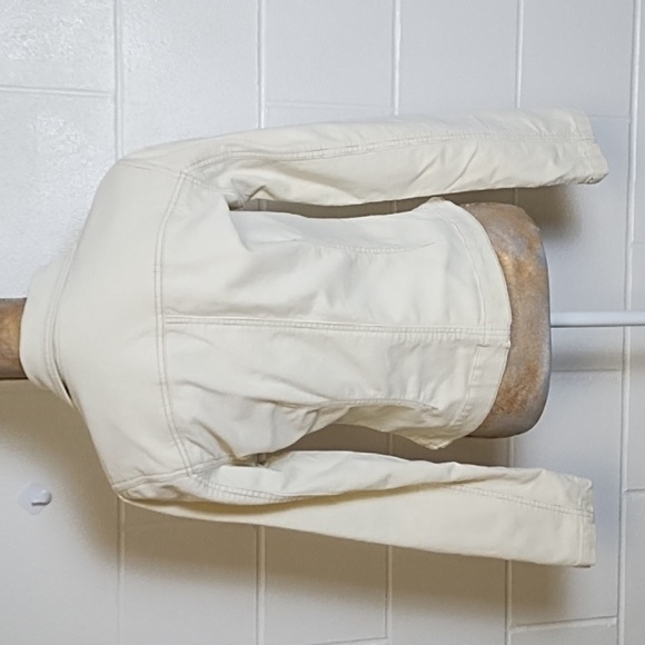 Vintage Fitted Stretch Fine Wale Cream Corduroy Jacket Shirt - Picture 2 of 13